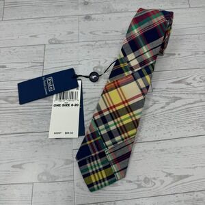 Polo Ralph Lauren Boys Patchwork Plaid Tie Multi Color One Size 8-20 NWT